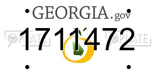 1711472 Georgia License Plate