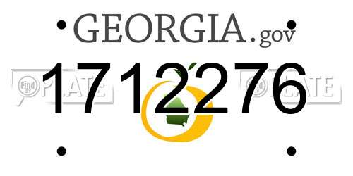 1712276 Georgia License Plate