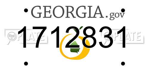 1712831 Georgia License Plate