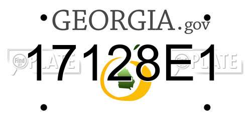 17128E1 Georgia License Plate