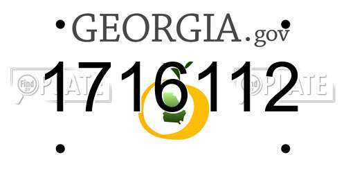1716112 Georgia License Plate