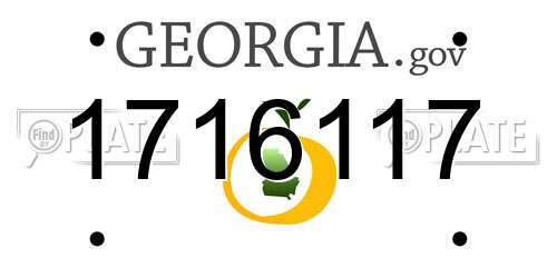 1716117 Georgia License Plate