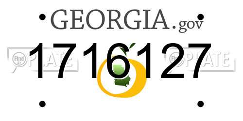 1716127 Georgia License Plate
