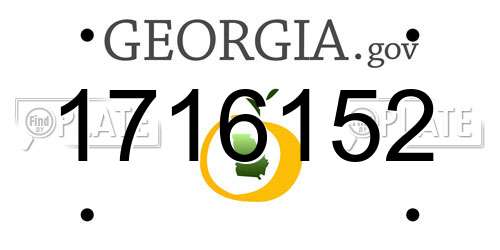 1716152 Georgia License Plate