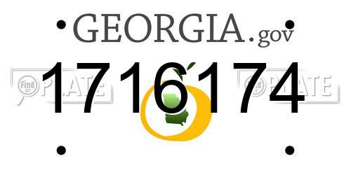 1716174 Georgia License Plate