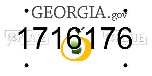 1716176 Georgia License Plate