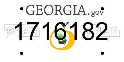 1716182 Georgia License Plate