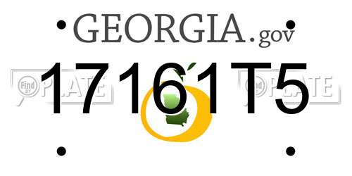 17161T5 Georgia License Plate