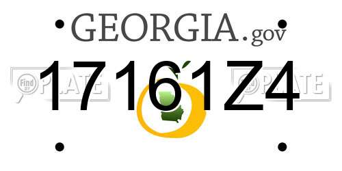 17161Z4 Georgia License Plate