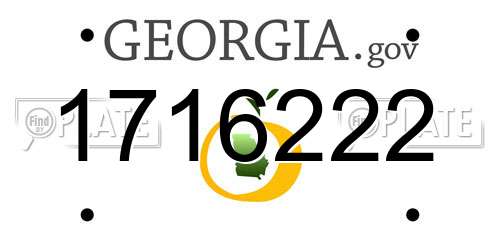 1716222 Georgia License Plate