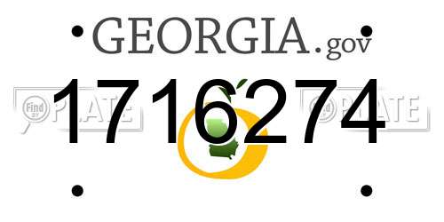 1716274 Georgia License Plate