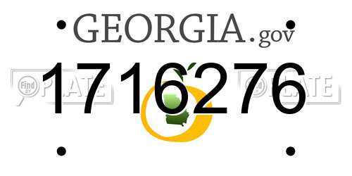 1716276 Georgia License Plate