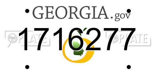 1716277 Georgia License Plate