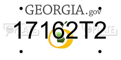 17162T2 Georgia License Plate