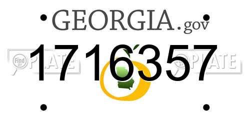 1716357 Georgia License Plate