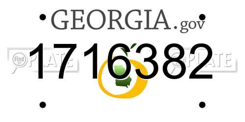1716382 Georgia License Plate