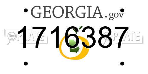 1716387 Georgia License Plate