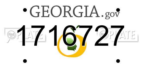 1716727 Georgia License Plate