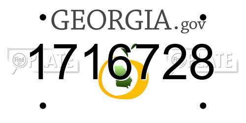 1716728 Georgia License Plate