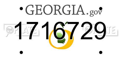 1716729 Georgia License Plate