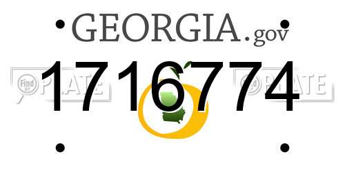 1716774 Georgia License Plate