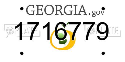 1716779 Georgia License Plate