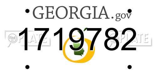 1719782 Georgia License Plate