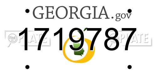 1719787 Georgia License Plate