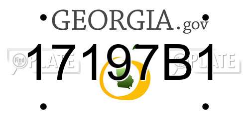 17197B1 Georgia License Plate
