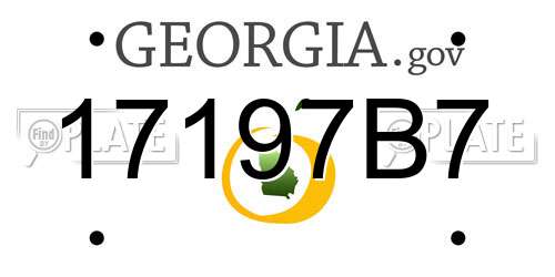 17197B7 Georgia License Plate