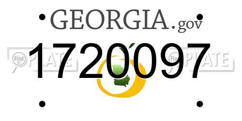 1720097 Georgia License Plate