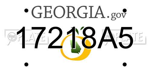 17218A5 Georgia License Plate