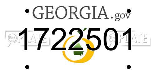 1722501 Georgia License Plate