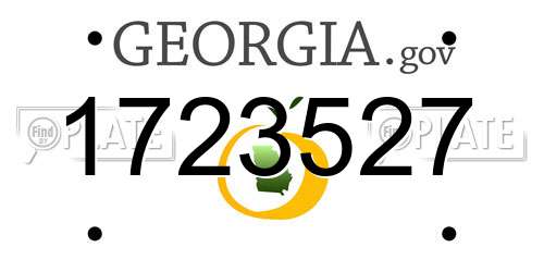 1723527 Georgia License Plate
