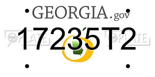 17235T2 Georgia License Plate