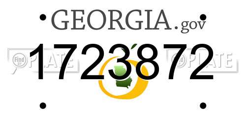 1723872 Georgia License Plate