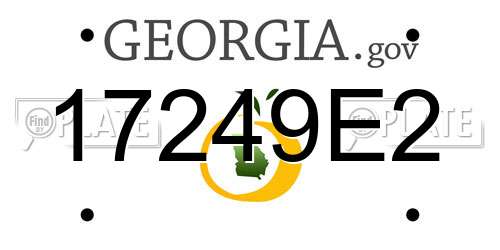 17249E2 Georgia License Plate