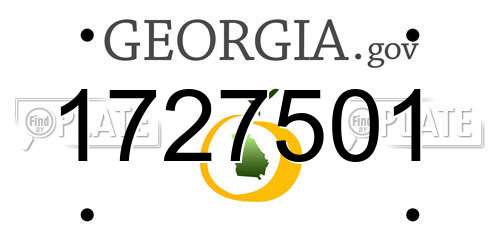 1727501 Georgia License Plate