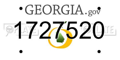 1727520 Georgia License Plate