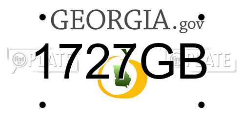 1727GB Georgia License Plate