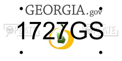 1727GS Georgia License Plate
