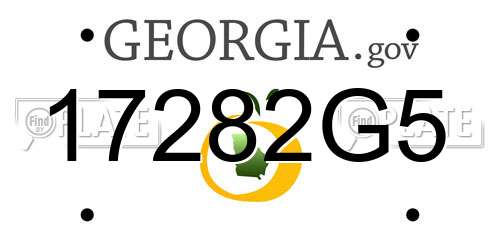 17282G5 Georgia License Plate