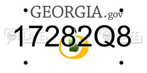 17282Q8 Georgia License Plate