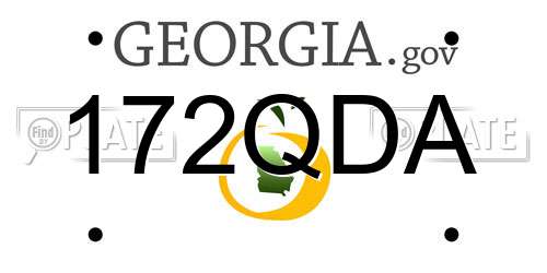 172QDA Georgia License Plate