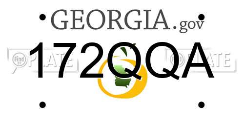 172QQA Georgia License Plate