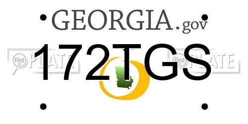 172TGS Georgia License Plate