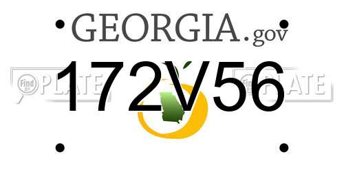 172V56 Georgia License Plate