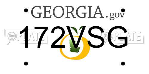 172VSG Georgia License Plate