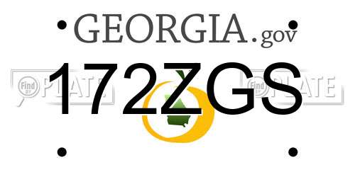 172ZGS Georgia License Plate