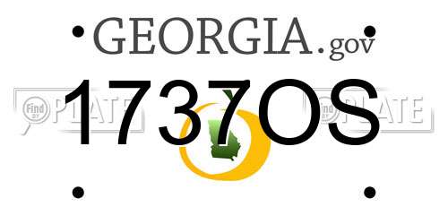 1737OS Georgia License Plate